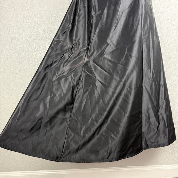 Vintage Gunne Sax Jessica McClintock Prom Gown Dress Gold Lace Black 90s Vtg - Picture 9 of 12